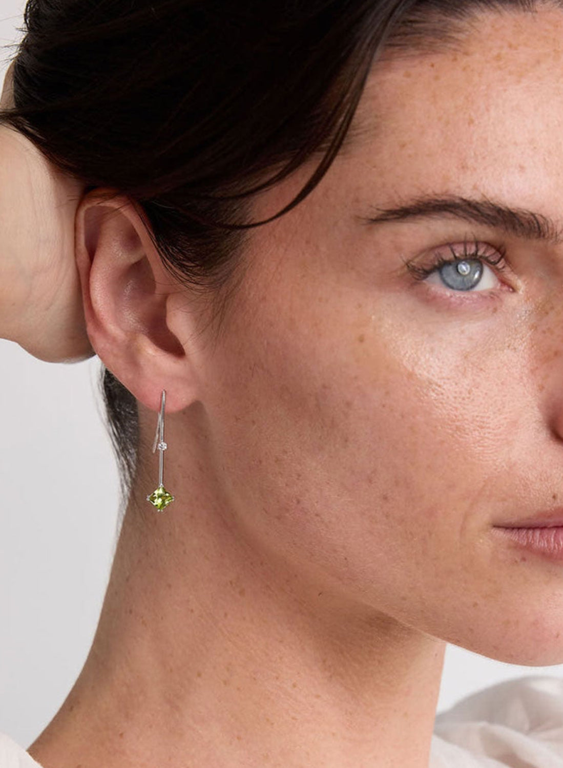 Boucles d'oreilles Taille Française Aigue marine