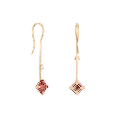 Boucles d'oreilles Taille Française Grenat