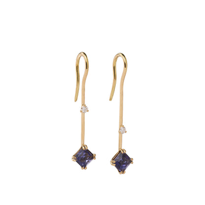 Boucles d'oreilles Taille Française Iolite